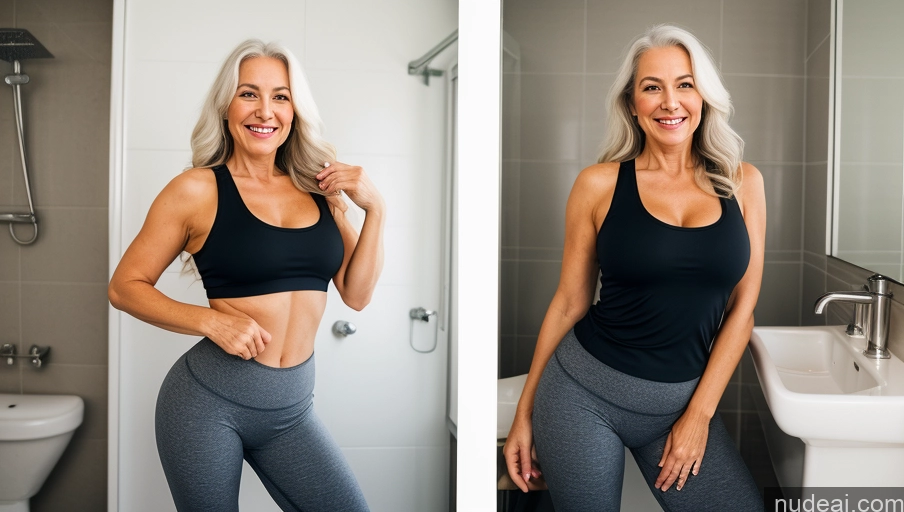 related ai porn images free for Woman One Small Tits Small Ass Thick 70s Happy White Hair White Film Photo Bathroom Tank Top Yoga Pants Long Hair Dark Lighting