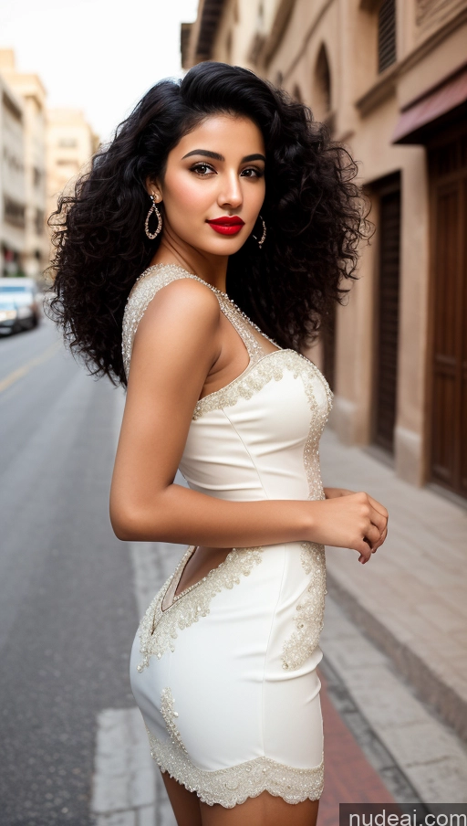 related ai porn images free for Woman One Lipstick Beautiful Perfect Body 18 Sexy Face Black Hair Arabic Front View Detailed Curly Hair Street Wedding