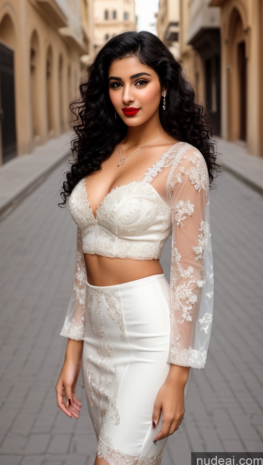 related ai porn images free for Woman One Lipstick Beautiful Perfect Body 18 Sexy Face Black Hair Arabic Front View Detailed Curly Hair Street Wedding