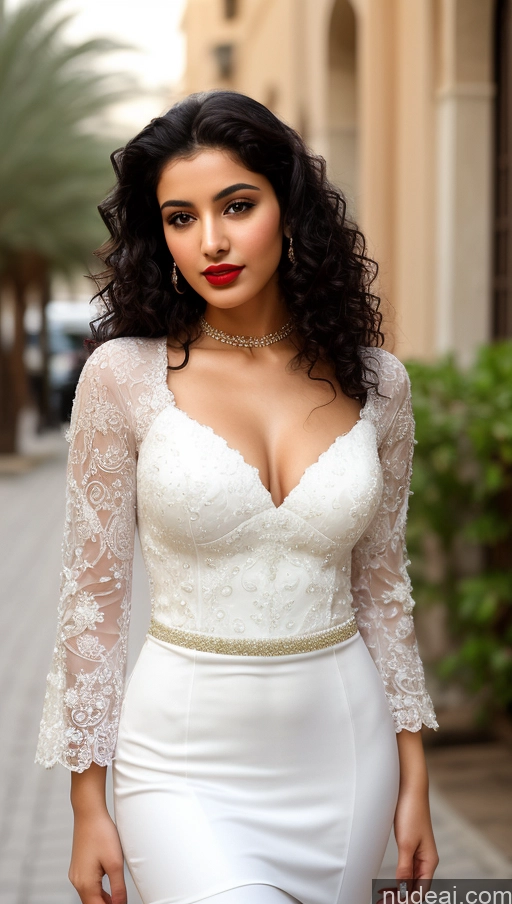 related ai porn images free for Woman One Lipstick Beautiful Perfect Body 18 Sexy Face Black Hair Arabic Front View Detailed Curly Hair Street Wedding