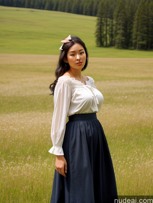 related ai porn images free for One Woman Big Ass Big Hips Busty 18 Black Hair Japanese Long Skirt Blouse Bows Meadow