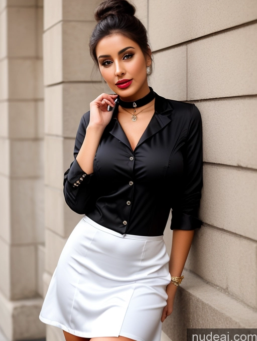 related ai porn images free for One Woman Busty Perfect Boobs Beautiful Lipstick 18 Perfect Body Sexy Face Black Hair Street Front View Choker Flight Attendant Detailed Jacket Chemise Stylish Long Skirt Arabic Hair Bun
