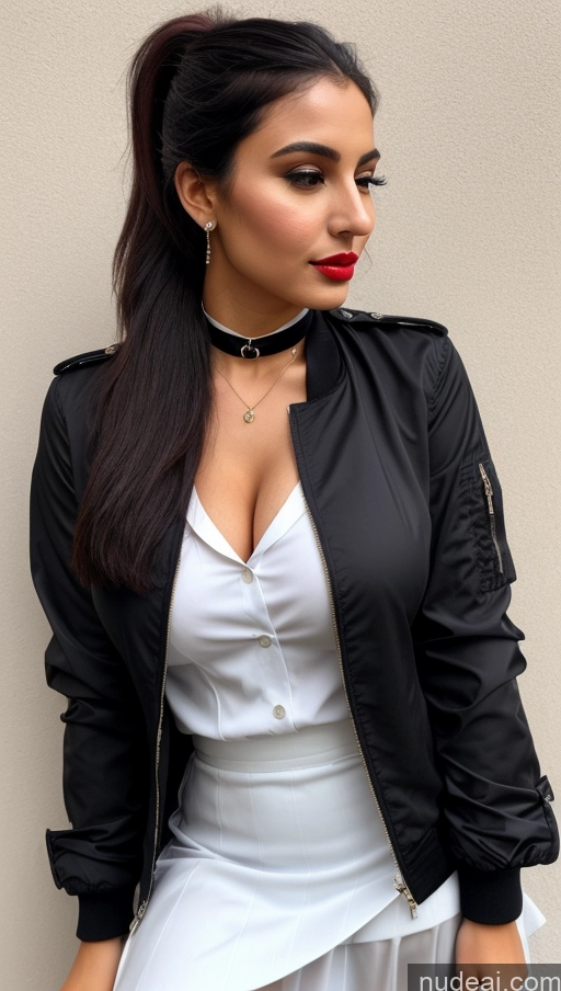 related ai porn images free for One Woman Busty Perfect Boobs Beautiful Lipstick 18 Perfect Body Sexy Face Black Hair Street Front View Choker Flight Attendant Detailed Jacket Chemise Stylish Long Skirt Arabic Ponytail