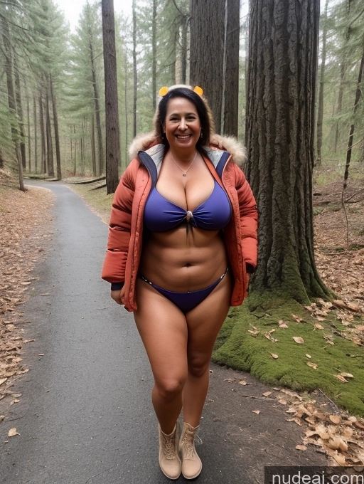 related ai porn images free for One Busty Huge Boobs Thick Tanned Skin 60s Laughing Native American Front View Microkini Thong Lumberjack Parka Halloween