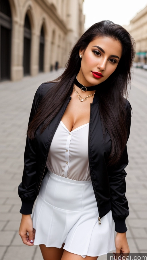 related ai porn images free for One Woman Busty Perfect Boobs Beautiful Lipstick 18 Perfect Body Sexy Face Black Hair Street Front View Choker Flight Attendant Detailed Jacket Chemise Stylish Long Skirt Arabic Ponytail