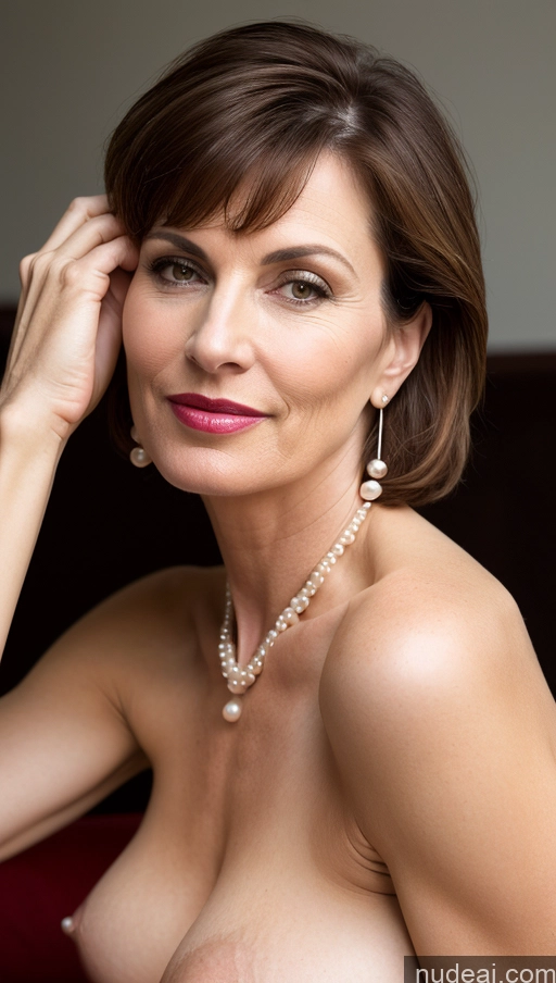 related ai porn images free for Brunette Skin Detail (beta) Beautiful Milf Perfect Boobs Fairer Skin Lipstick Pearl Jewelry Detailed Bobcut Sexy Face 50s German
