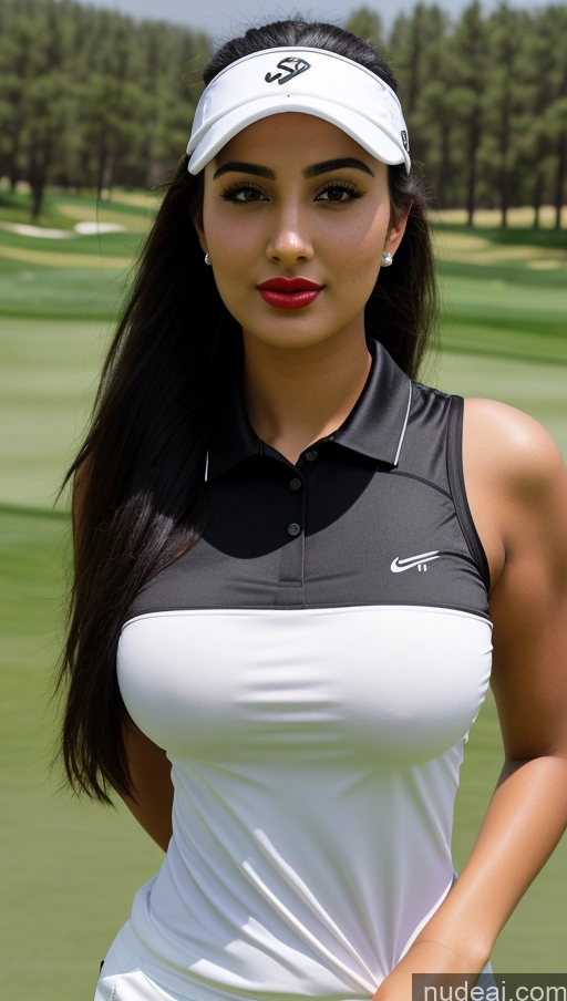 related ai porn images free for Woman One Busty Beautiful Lipstick Perfect Body 18 Sexy Face Black Hair Ponytail Arabic Front View Detailed Golf