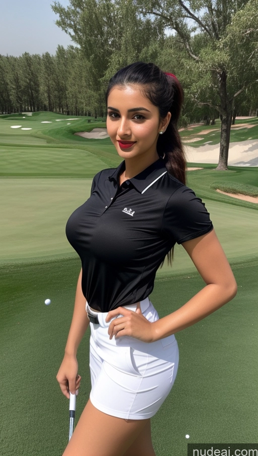 related ai porn images free for Woman One Busty Beautiful Lipstick Perfect Body 18 Sexy Face Black Hair Ponytail Arabic Front View Detailed Golf