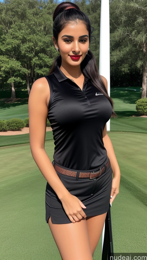 related ai porn images free for Woman One Busty Beautiful Lipstick Perfect Body 18 Sexy Face Black Hair Ponytail Arabic Front View Detailed Golf