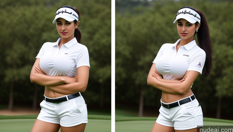 related ai porn images free for Woman One Busty Perfect Boobs Perfect Body Lipstick 18 Sexy Face Black Hair Ponytail Arabic Front View Golf Detailed