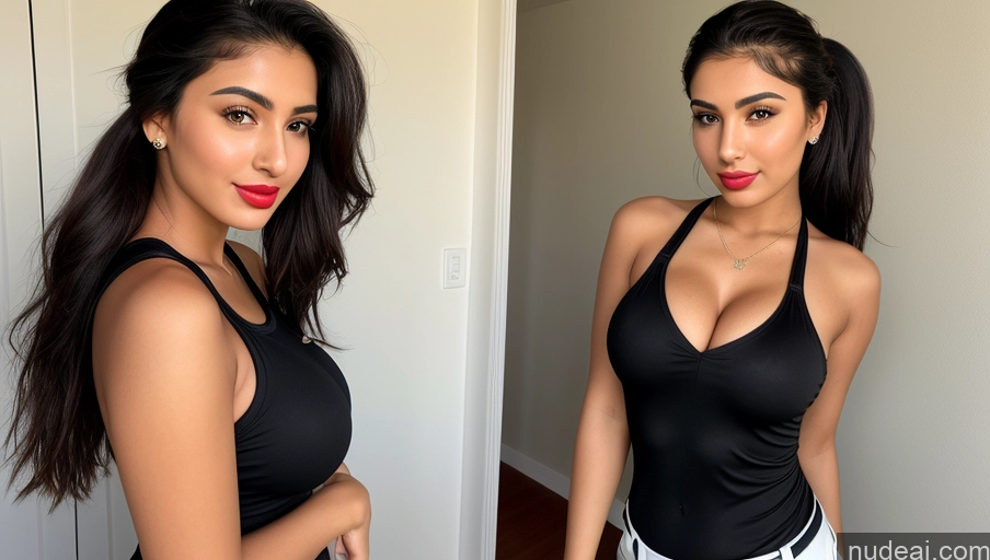 related ai porn images free for Woman One Busty Beautiful Lipstick Perfect Body 18 Sexy Face Black Hair Ponytail Arabic Front View Detailed Golf