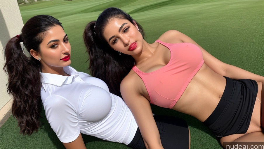 related ai porn images free for Woman One Busty Beautiful Lipstick Perfect Body 18 Sexy Face Black Hair Ponytail Arabic Front View Detailed Golf