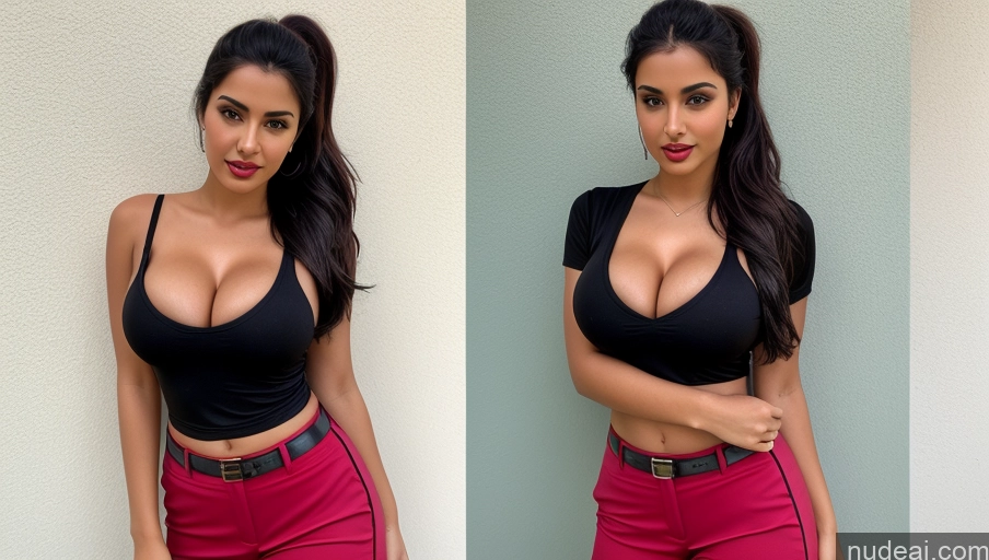related ai porn images free for Woman One Busty Perfect Boobs Perfect Body 18 Sexy Face Black Hair Ponytail Arabic Front View Golf Detailed Lipstick