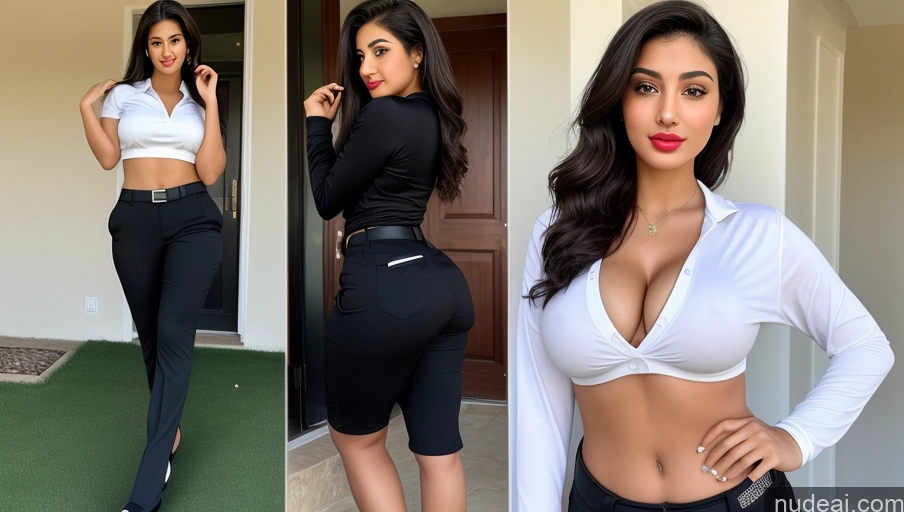 related ai porn images free for Woman One Busty Beautiful Perfect Body 18 Sexy Face Black Hair Ponytail Arabic Front View Detailed Golf Lipstick