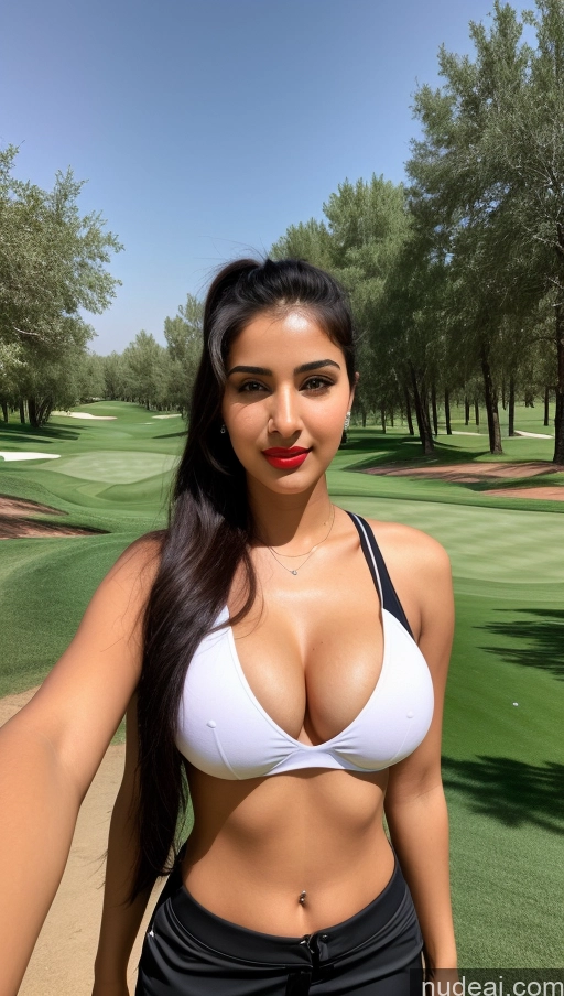 related ai porn images free for Woman One Busty Perfect Body 18 Sexy Face Black Hair Ponytail Arabic Front View Golf Detailed Lipstick