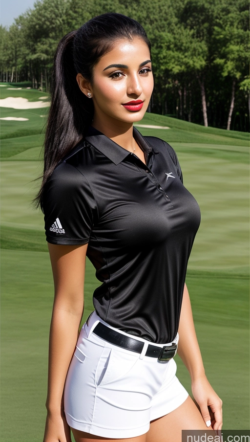 related ai porn images free for Woman One Busty Perfect Body 18 Sexy Face Black Hair Ponytail Arabic Front View Golf Detailed Lipstick