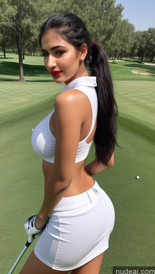related ai porn images free for Woman One Busty Perfect Body 18 Sexy Face Black Hair Ponytail Arabic Front View Golf Detailed Lipstick