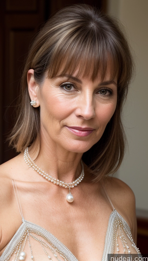 related ai porn images free for Woman 50s Beautiful Skin Detail (beta) Cleavage Pearl Jewelry White Tunic Bangs