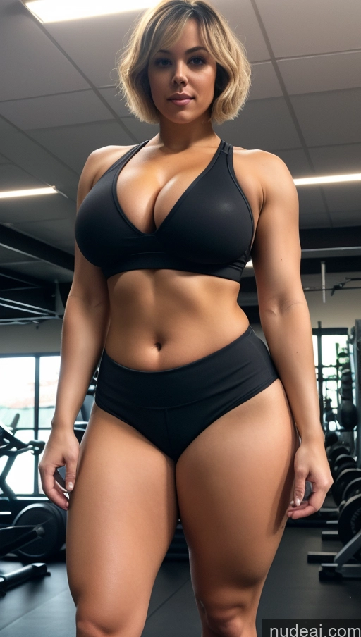 related ai porn images free for Woman Fat Short Hair Blonde Yoga Pants Dark Lighting Detailed Full Frontal Nude Pubic Hair Hairy Women Big Hips Big Ass Muscular Abs Chubby Huge Boobs Gym Sports Bra
