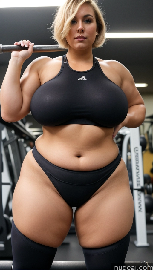 related ai porn images free for Woman Fat Short Hair Blonde Yoga Pants Dark Lighting Detailed Full Frontal Nude Pubic Hair Hairy Women Big Hips Big Ass Muscular Abs Chubby Huge Boobs Gym Sports Bra Tall High Socks
