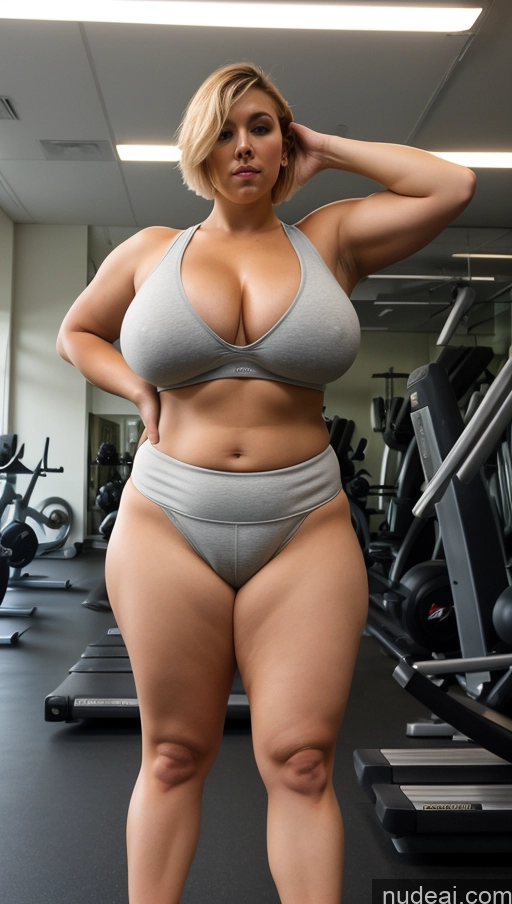 related ai porn images free for Woman Fat Short Hair Blonde Yoga Pants Dark Lighting Detailed Full Frontal Nude Pubic Hair Hairy Women Big Hips Big Ass Muscular Abs Chubby Huge Boobs Gym Sports Bra Tall High Socks