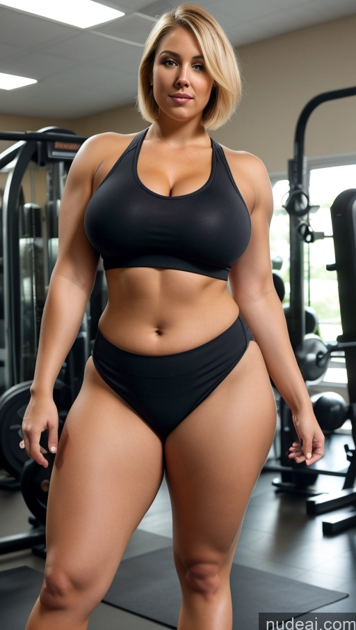 related ai porn images free for Woman Fat Short Hair Blonde Yoga Pants Dark Lighting Detailed Full Frontal Nude Pubic Hair Hairy Women Big Hips Big Ass Muscular Abs Chubby Huge Boobs Gym Sports Bra Tall High Socks