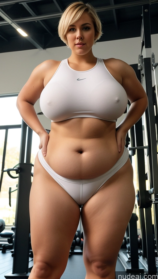 related ai porn images free for Woman Fat Short Hair Blonde Yoga Pants Dark Lighting Detailed Full Frontal Nude Pubic Hair Hairy Women Big Hips Big Ass Muscular Abs Chubby Huge Boobs Gym Sports Bra Tall High Socks
