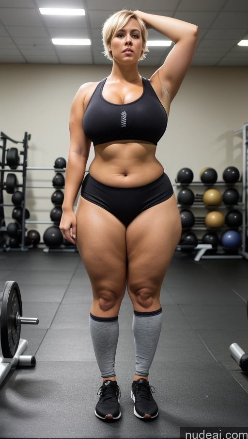 related ai porn images free for Woman Fat Short Hair Blonde Yoga Pants Dark Lighting Detailed Full Frontal Nude Pubic Hair Hairy Women Big Hips Big Ass Muscular Abs Chubby Huge Boobs Gym Sports Bra Tall High Socks