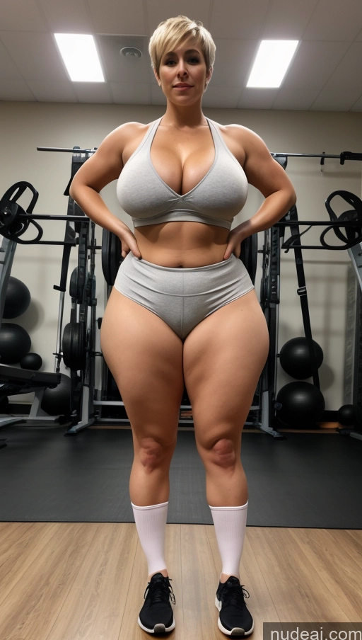 related ai porn images free for Woman Fat Short Hair Blonde Yoga Pants Dark Lighting Detailed Full Frontal Nude Pubic Hair Hairy Women Big Hips Big Ass Muscular Abs Chubby Huge Boobs Gym Sports Bra Tall High Socks