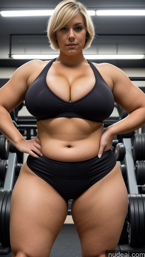 related ai porn images free for Woman Fat Short Hair Blonde Yoga Pants Dark Lighting Detailed Full Frontal Nude Pubic Hair Hairy Women Big Hips Big Ass Muscular Abs Chubby Huge Boobs Gym Sports Bra Tall High Socks