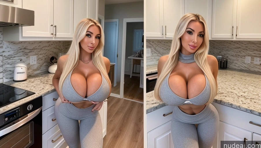 related ai porn images free for Bimbo Two 30s Huge Boobs Kitchen Yoga Pants