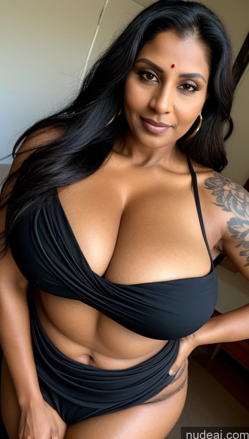 related ai porn images free for Milf Huge Boobs Beautiful Tattoos Muscular Big Ass Big Hips Tall Dark Skin Seductive Cleavage Detailed Sexy Face Thick 40s Close-up View Sari Long Hair Black Hair Indian Lake
