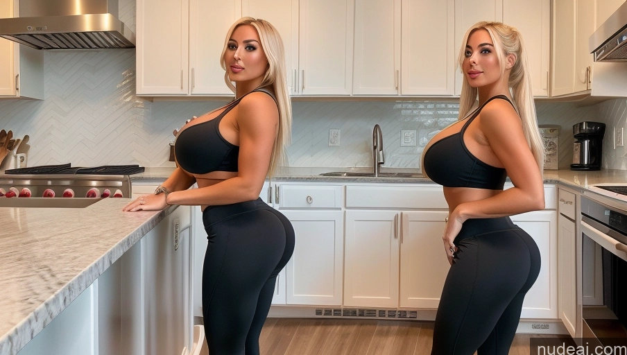related ai porn images free for Bimbo Two 30s Huge Boobs Kitchen Yoga Pants