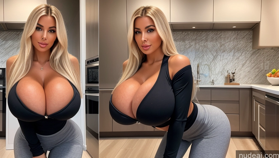 related ai porn images free for Bimbo Two 30s Huge Boobs Kitchen Yoga Pants Topless Small Ass