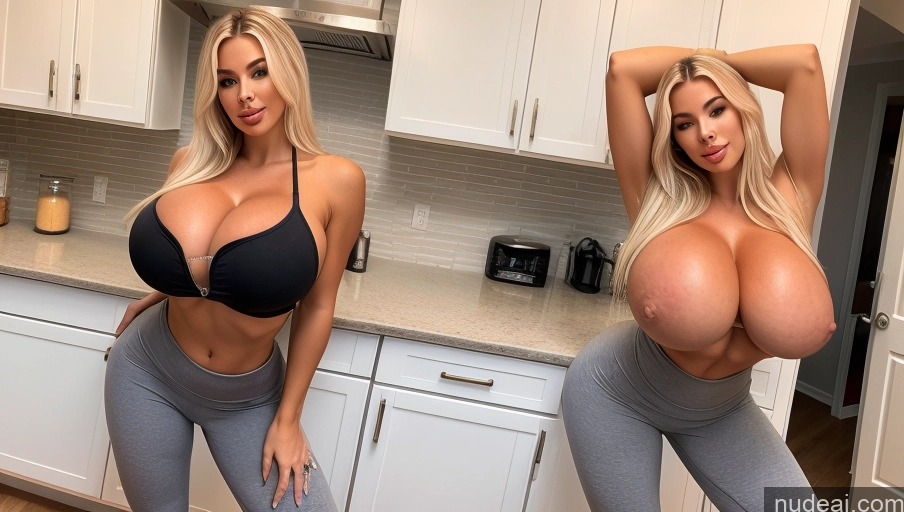 related ai porn images free for Bimbo Two 30s Huge Boobs Kitchen Yoga Pants Topless Small Ass