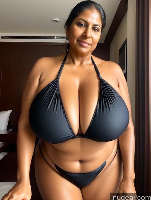 related ai porn images free for One Busty Huge Boobs Thick Tanned Skin Front View Microkini Thong Indian 60s Sexy Face Maid
