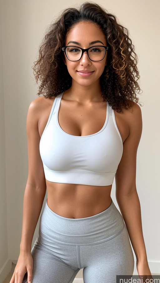 related ai porn images free for Woman One 18 Small Tits Thick Glasses Tanned Skin Curly Hair White Sports Bra Yoga Pants Face Mask