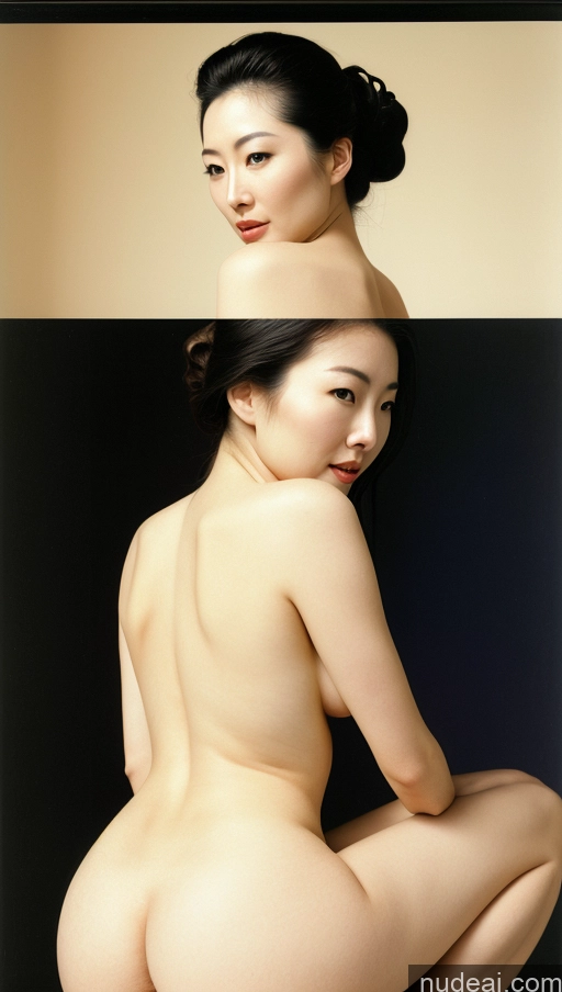 related ai porn images free for Woman Perfect Boobs Perfect Body Fairer Skin Big Hips 20s Japanese Surrealist One Black Hair Slicked Partially Nude Shocked Happy Squatting Back View