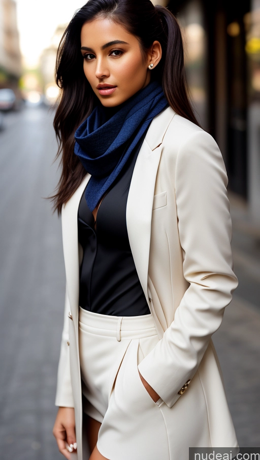 related ai porn images free for Woman One Busty Beautiful Perfect Boobs Perfect Body 18 Sexy Face Seductive Black Hair Ponytail Brazilian Street Suit Detailed Dress Jacket Scarf Shirt