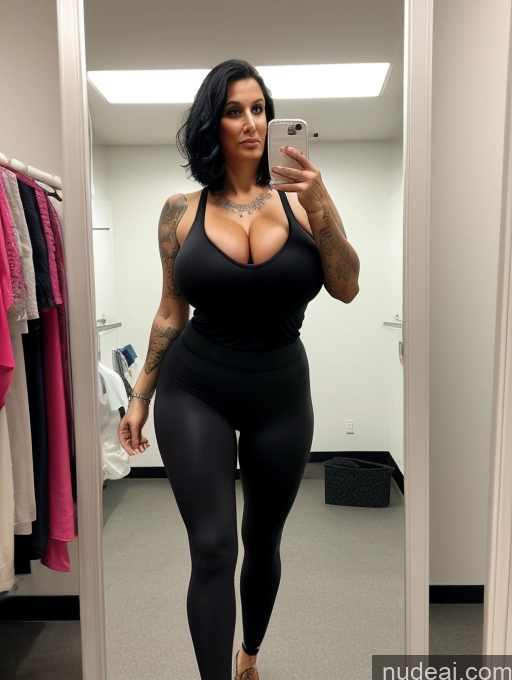 related ai porn images free for Pantyhose Tank Top Spandex Cleavage Huge Boobs Tall Tanned Skin Tattoos 30s Sad Black Hair Bobcut Front View Changing Room Milf Jewish Bright Lighting