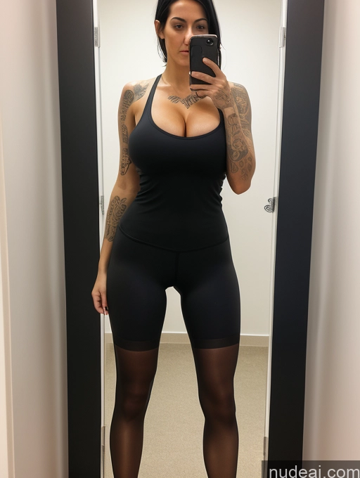 related ai porn images free for Pantyhose Tank Top Spandex Cleavage Huge Boobs Tall Tanned Skin Tattoos 30s Sad Black Hair Bobcut Front View Jewish Bright Lighting Woman Changing Room