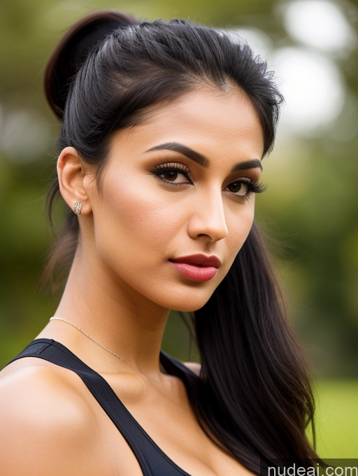 related ai porn images free for Close-up View Perfect Body Cleavage Sports Perfect Boobs Black Hair Indian 20s Ponytail Pouting Lips