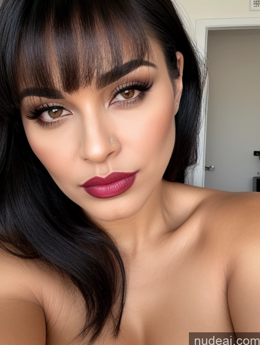related ai porn images free for Persian Black Hair Bangs 40s Close-up View Detailed Pouting Lips