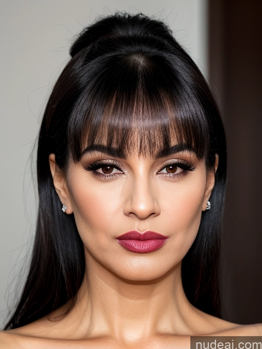 related ai porn images free for Persian Black Hair Bangs 40s Close-up View Detailed Pouting Lips