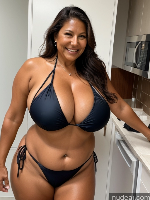 related ai porn images free for One Busty Huge Boobs Thick Tanned Skin Laughing Front View Microkini Thong Native American 60s Maid