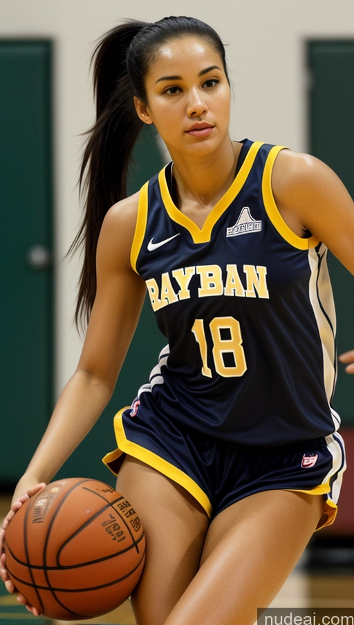 related ai porn images free for Woman One Busty Perfect Boobs Perfect Body 18 Sexy Face Seductive Black Hair Brazilian Front View Basketball Sports Detailed Ponytail Beautiful