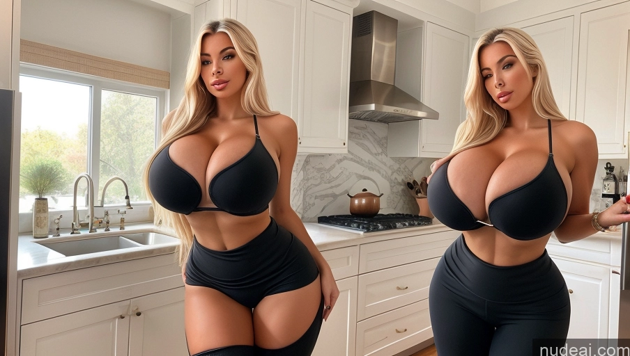 related ai porn images free for Two Huge Boobs Bimbo Seductive Russian Topless Yoga Pants Kitchen