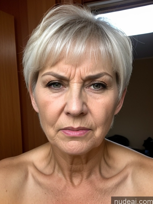 related ai porn images free for Front View Straddling Simple White Hair Short Hair Milf 70s Angry Russian