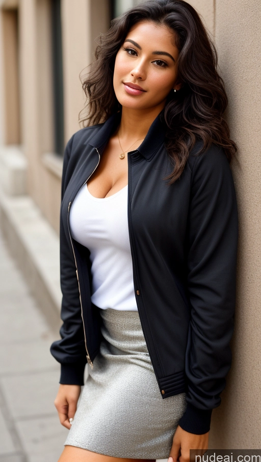 related ai porn images free for One Woman Beautiful Busty Perfect Body 18 Sexy Face Seductive Black Hair Messy Brazilian Flight Attendant Detailed Shirt Jacket Sweater Street Long Skirt Close-up View
