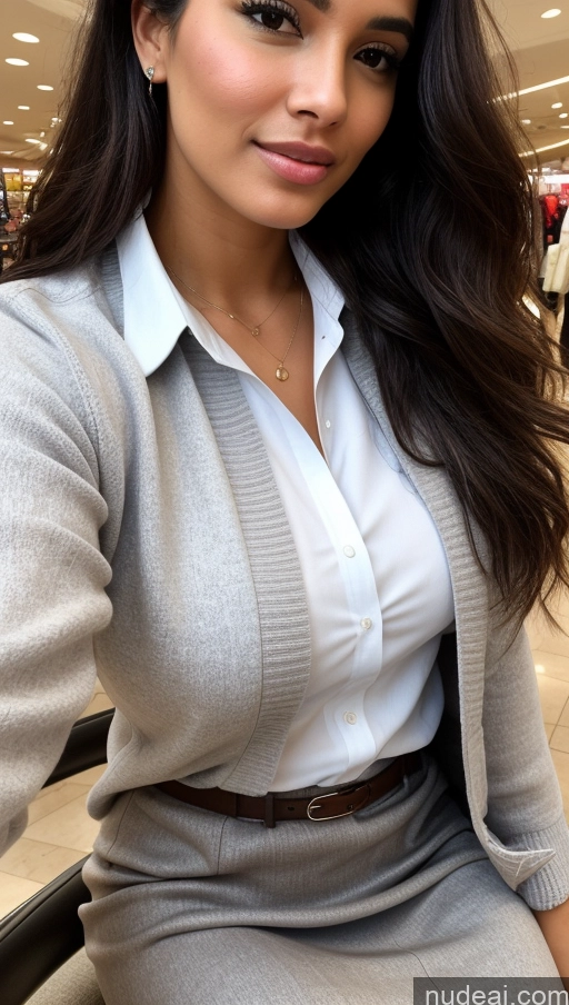 related ai porn images free for One Woman Beautiful Busty Perfect Body 18 Sexy Face Seductive Black Hair Messy Brazilian Flight Attendant Detailed Shirt Jacket Sweater Long Skirt Close-up View Mall